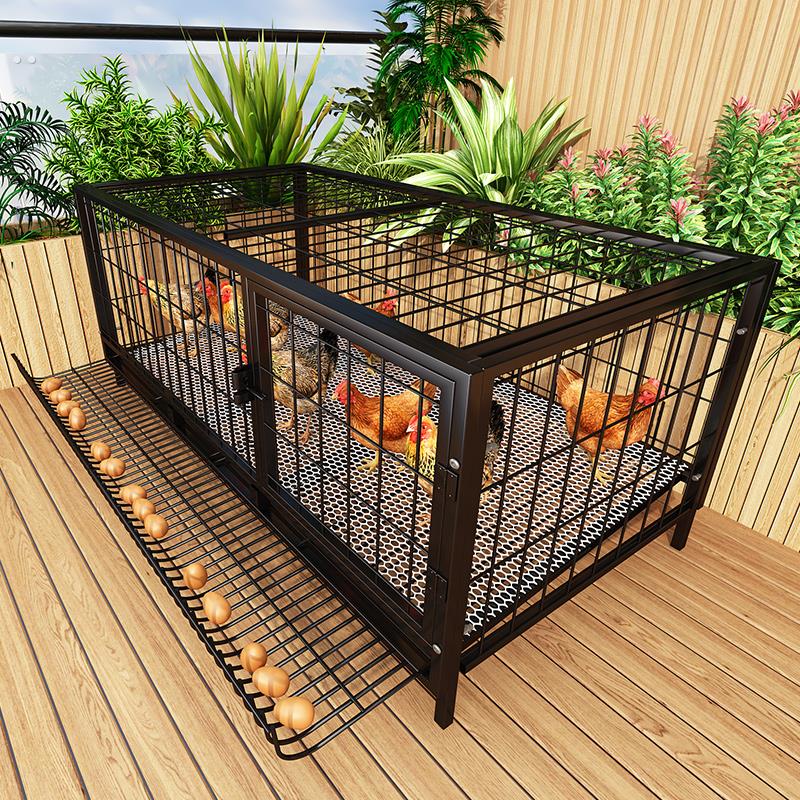 鸡笼子家用室外大号方管防雨农村密网防黄鼠狼自动清粪小鸡养殖笼