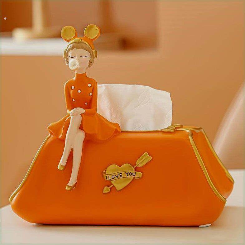 轻奢泡泡女孩纸巾盒摆件客厅茶几收纳盒创意家用高档高级感卫生纸,家居饰品,装饰纸巾盒,淘宝优惠券,粉丝福利购,淘宝优惠卷