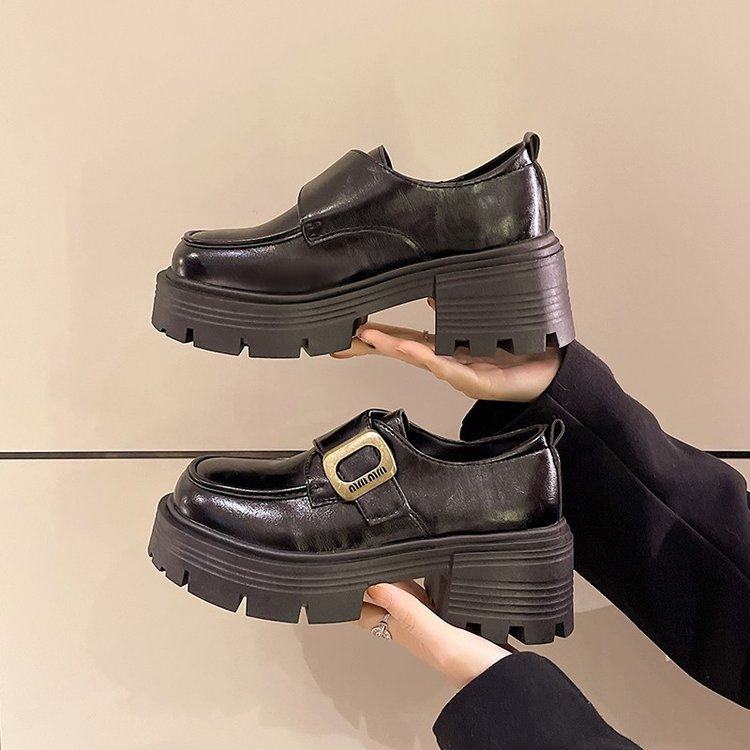 新款上架大货已出自拍图片深口一脚蹬PU粗跟橡胶圆头单鞋高跟(,女鞋,时尚休闲鞋,淘宝优惠券,粉丝福利购,淘宝优惠卷