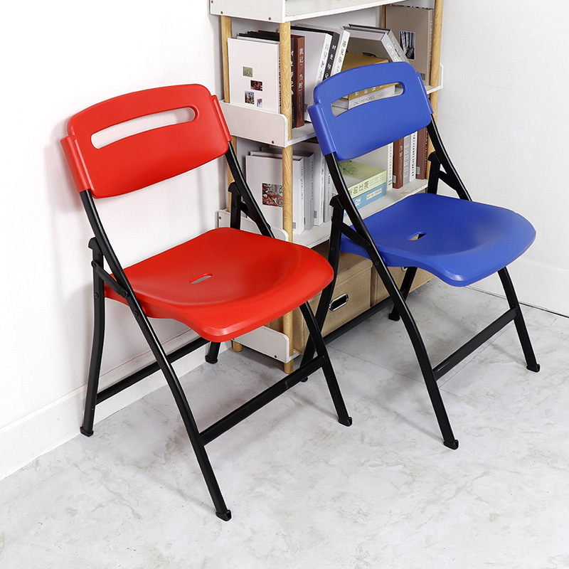 塑料折叠椅会议靠背椅便携式办公培训椅子折叠凳子户外板凳家用椅