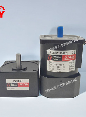 LUSON昆山如展电机5IK60GN-SF(DF1)减速机5GN25K马达K05-60-S3-4