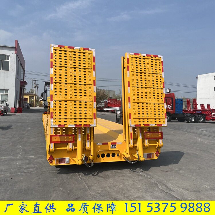 液压爬梯 折叠式双节液压爬梯 低平板半挂车 高低板半挂车 拖板车