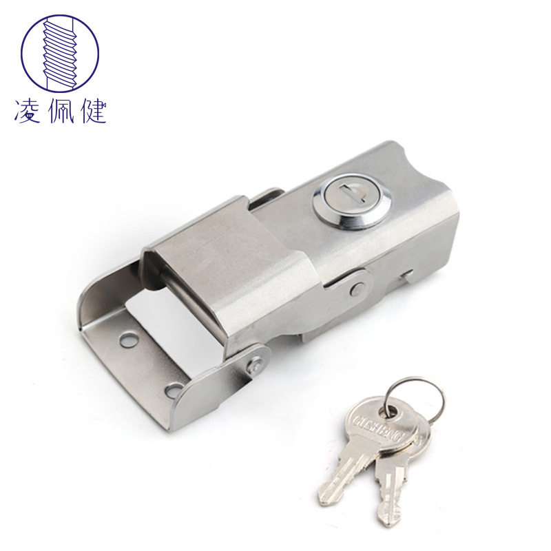 凌佩健摩托车尾箱锁专用后备箱304不锈钢搭扣锁 铝合金边箱防尘锁