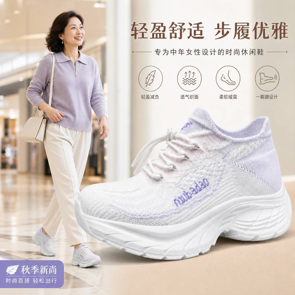牛霸道轻便防滑四季广场舞鞋女款