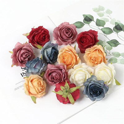 极速5PCsc Rose Artificial Flowers Silk Fake Flowers For Home