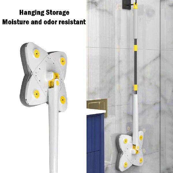 极速Cleaning Mop 360 Rotatable Squeeze Floor Cloth Adju.stab