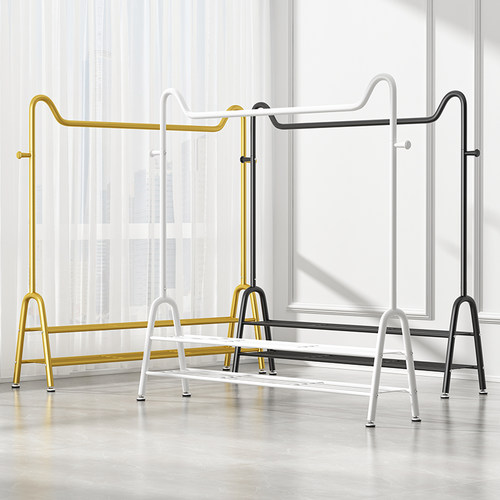 极速晾衣架落地家用挂衣架折叠卧室内学K生宿舍晒衣服架子凉衣帽