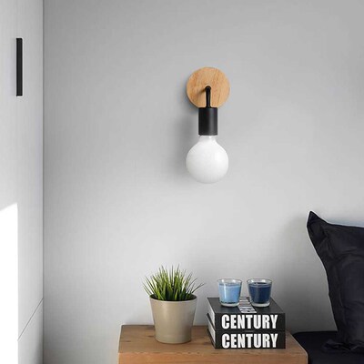 极速1/2 PCS Modernn Nordic Wooden Sconce Wall Lamp Indoor Ho