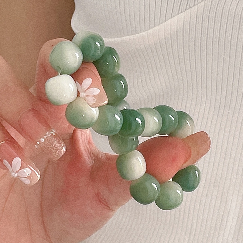 极速渐变菩提盘玩手串男绕指柔飘花冷F门佛珠盘玩白玉菩提根手串