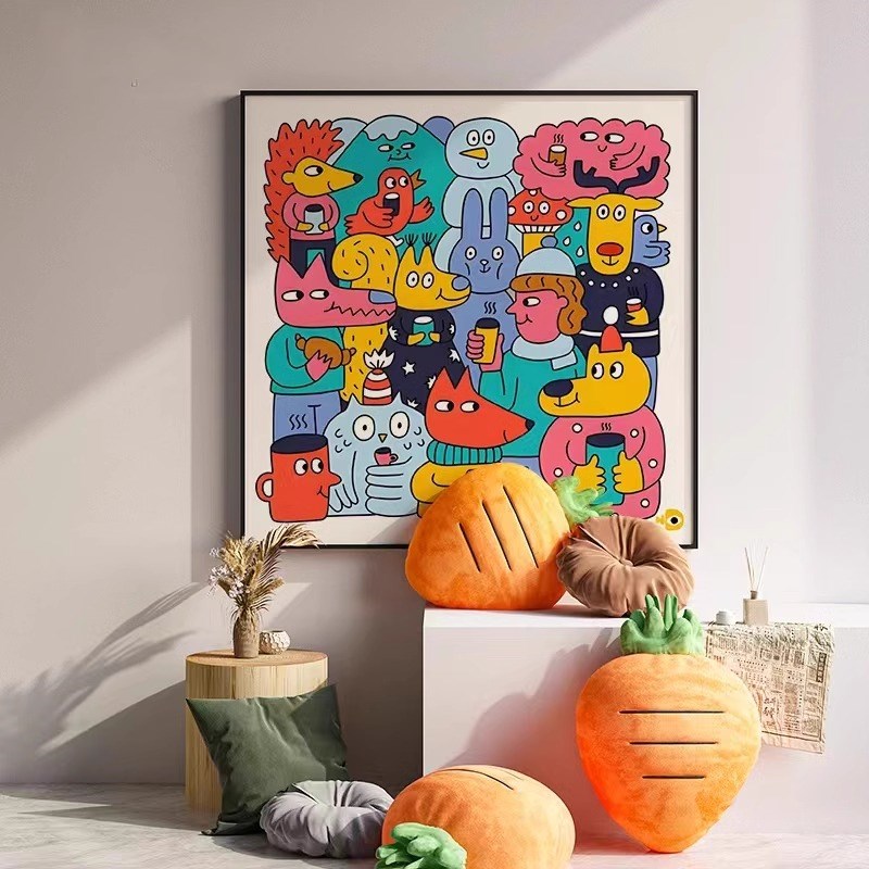 极速简约抽象f客厅装饰画桌面摆画艺术动物沙发背景墙挂画卧室床图片