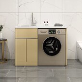 极速新款 不钢洗衣机柜阳台洗x合衣柜锈组柜滚筒洗衣机伴侣石英石