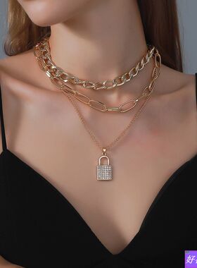 极速Hot selling thick chaivn necklace Punk temperament penda
