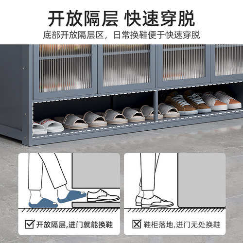 新品鞋盒收纳盒门口神器鞋子收纳鞋柜透明鞋架P家用亚克力小存放