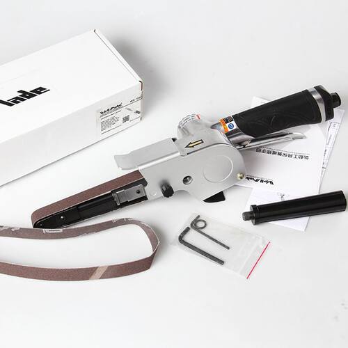 新品台湾2b0mmx520气动砂带机/小型手持式去毛刺机金属打磨机WS-7