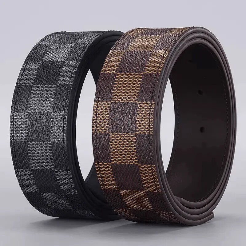 男士不要头的皮带裤腰带真皮带身打孔自动扣针扣替换皮带不带头男