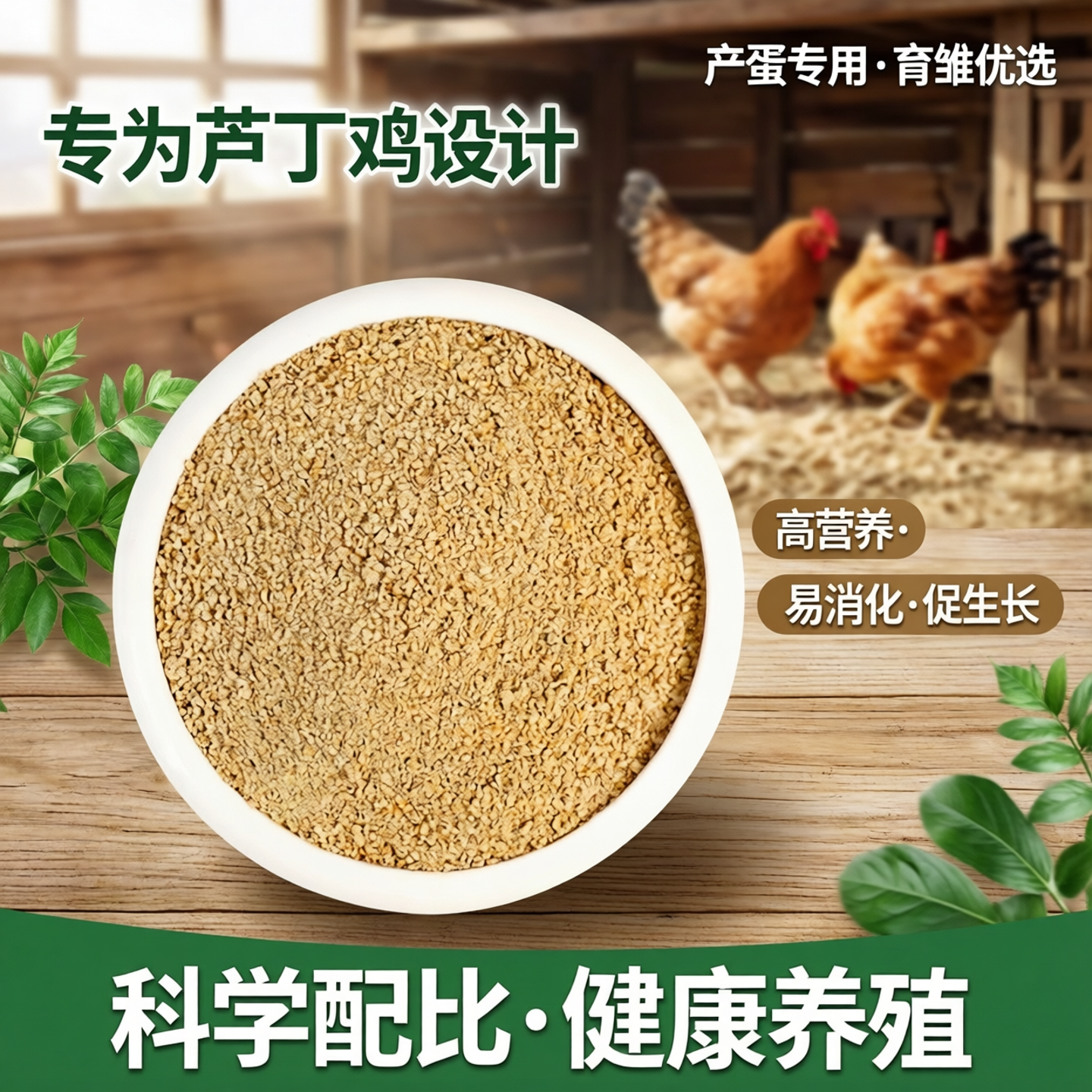 芦丁鸡饲料产蛋专用雏鸡开口料鹌鹑幼鸡营养粮食育雏小鸡饲料通用
