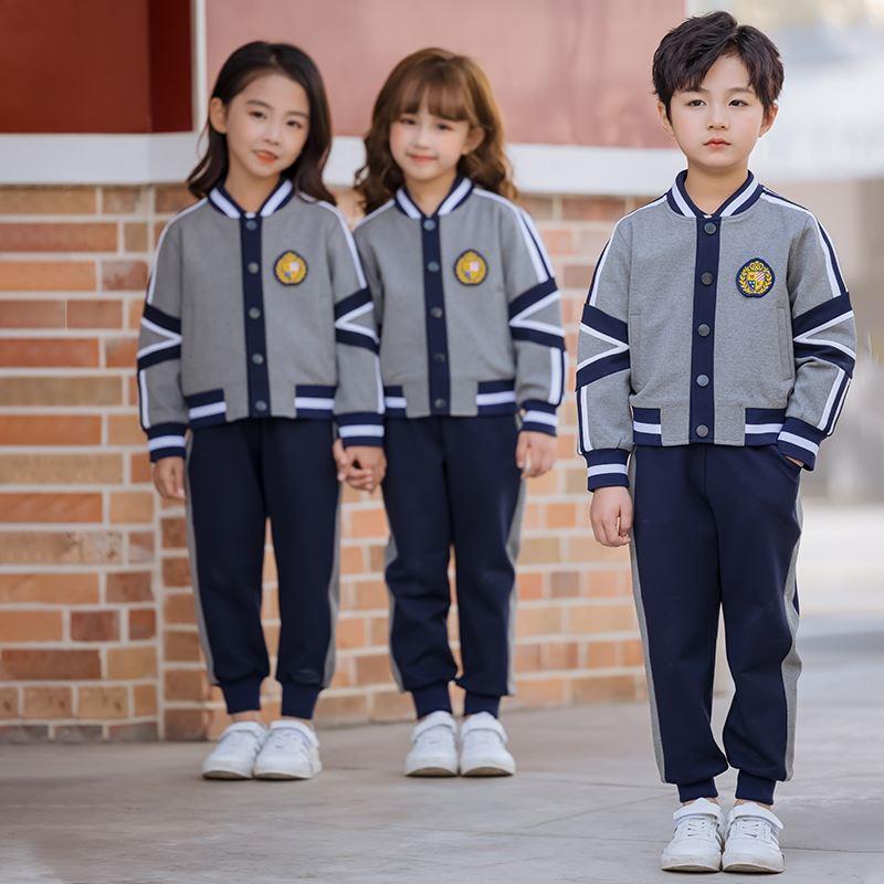 幼儿园园服春秋三件套装小学生校服夏季儿童班服运动服英伦学院风