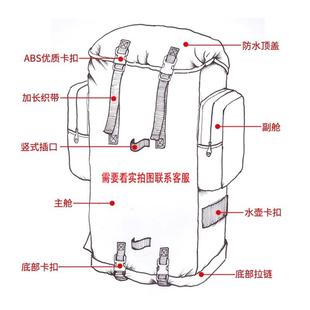 虎阁户外迷彩背囊大容量携行包具登山包徒步双肩背包防水防雨野外