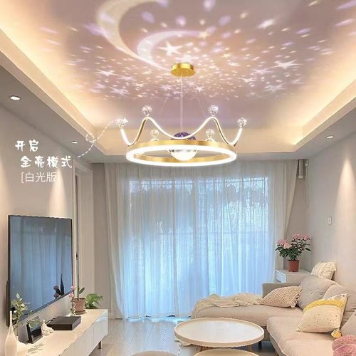 皇冠水晶吊灯卧室饰少女心