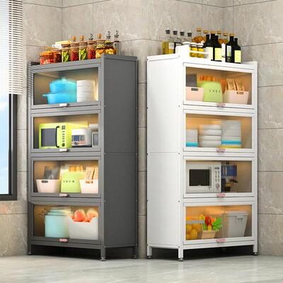 Kitchen storage cabinet, household dust-proof cabinet