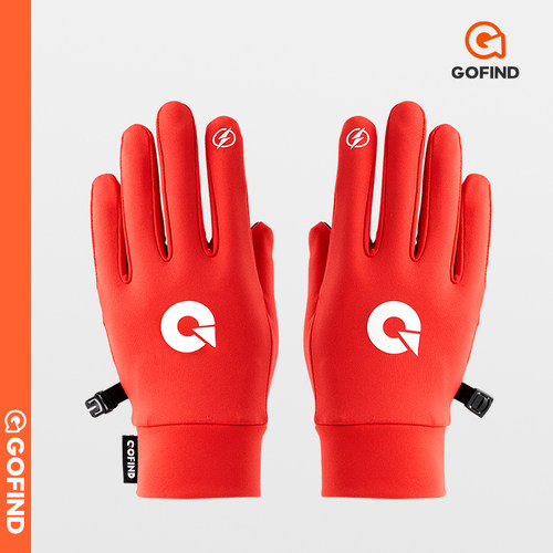 果凡专业跑步抓绒保暖运动手套