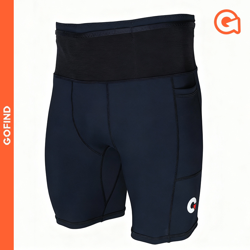 新品果凡马拉松越野跑步多口袋压缩裤男巨能装高弹紧身袋鼠裤女