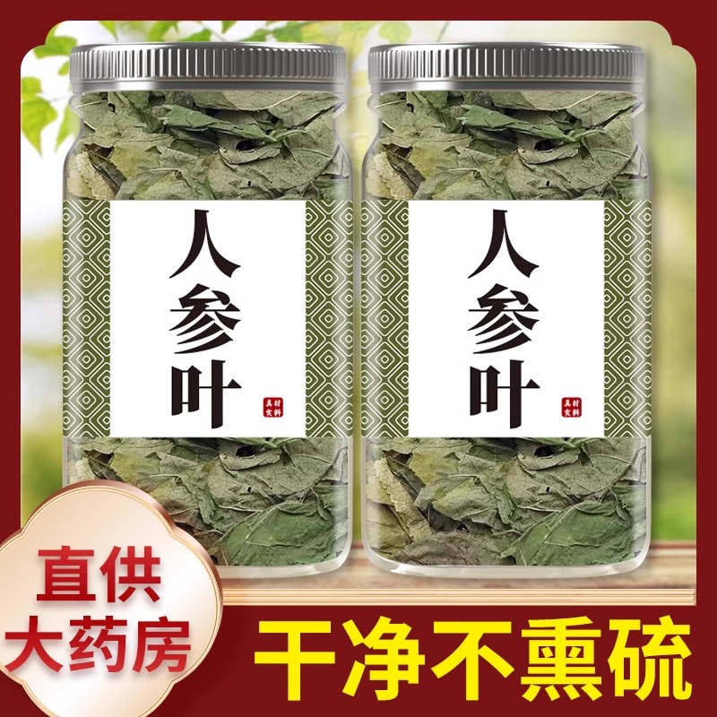 人参叶中药材正品官方旗舰店新鲜野生长白山山参叶人参叶茶泡水喝