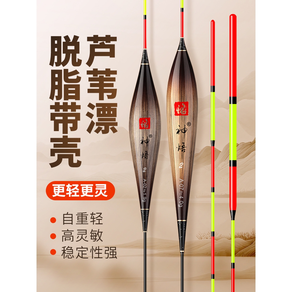 阿卢芦苇浮漂传统钓综合野钓黑坑底钓大物水库高灵敏信漂醒目加粗