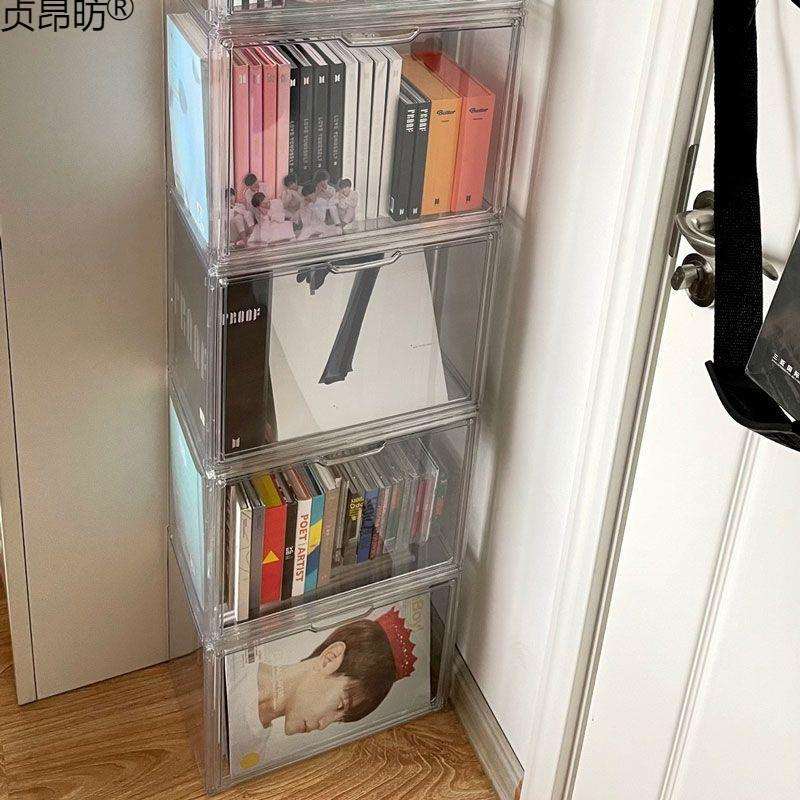 专辑收纳盒储物盒周边pb收纳整理盒cd盒小卡展示架亚克力透明防尘