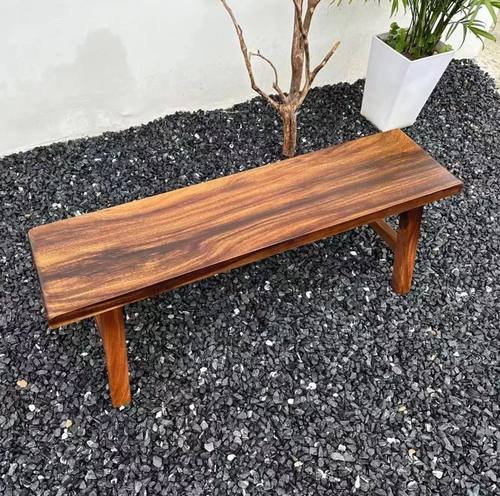 奥坎长板凳胡桃木茶桌凳