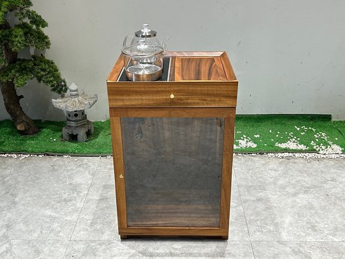 奥坎茶水柜胡桃木茶边柜