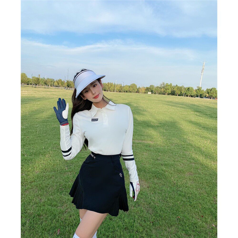 包邮高尔夫服装女韩版高尔夫长袖女高尔夫女裙套装女golf球服显瘦