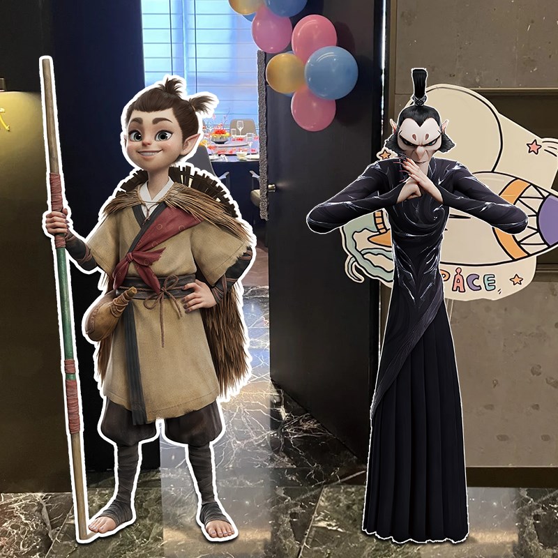 儿童生日装饰场景布置太乙仙人敖光敖润申小豹人物立牌迎宾牌KT板