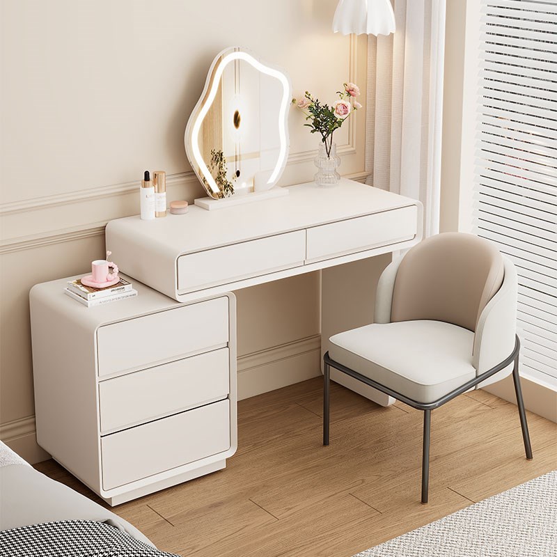 实木卧室梳妆台收纳柜斗柜书桌六斗柜一体化妆P台ins风网红化妆桌
