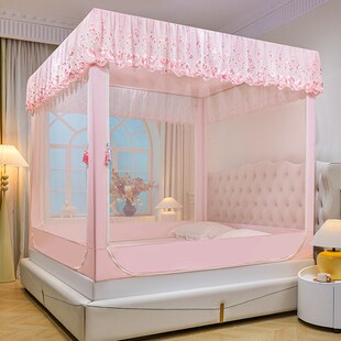 2025新款蚊帐家用卧室遮光180x190床防摔儿童1米8大床回底款床笠