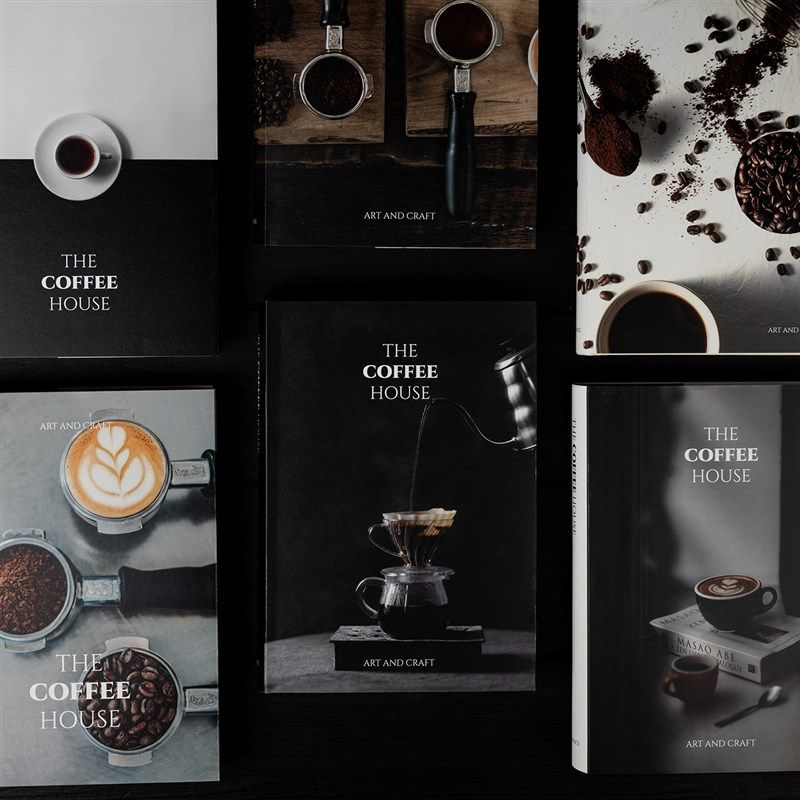 咖啡软装摆件装饰真书可翻页侘寂风摄影背景道具书房假书黑白英文