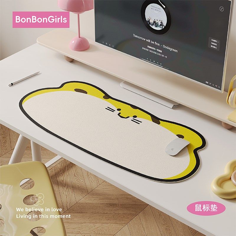 可爱异形超大鼠标垫书桌办公电脑桌垫防水防油免洗桌布桌面保护垫