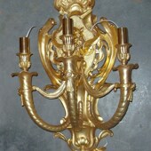 只 烛台 工艺家居 镀金壁灯 欧式 仿古烛台