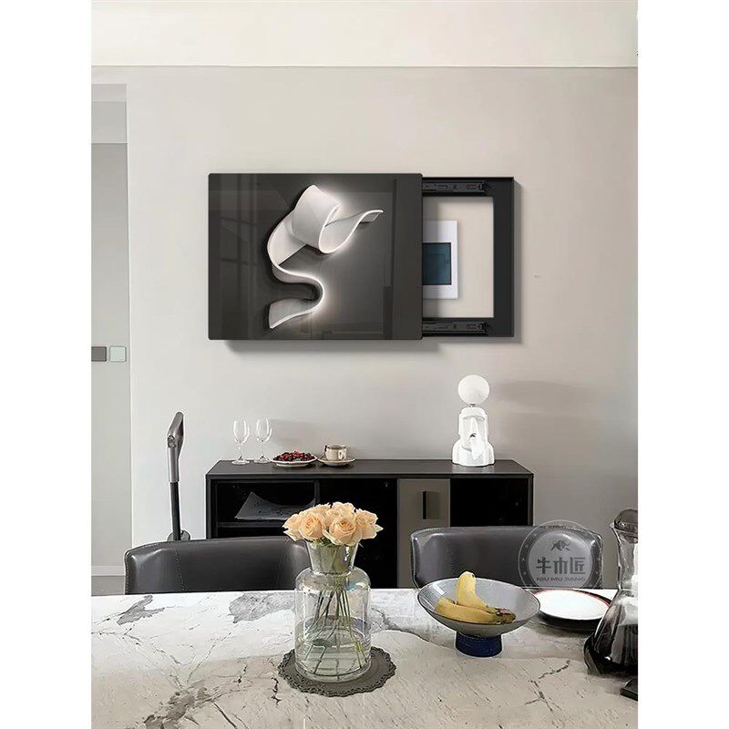 网红现轻奢电表代箱装饰画高级感简约厅配电箱餐弱电闸盒开关遮挡