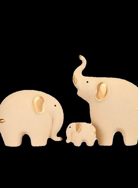 客厅吉祥物摆件陶瓷大象新房玄关酒柜餐边柜装饰高端乔迁搬家礼物