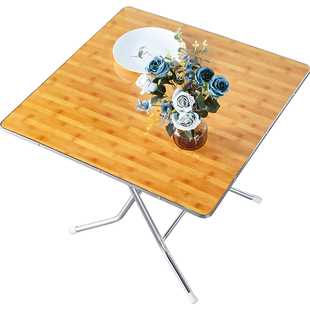 可折叠桌子正方形家用简易小户型户外老式吃饭小型餐桌结实小饭桌