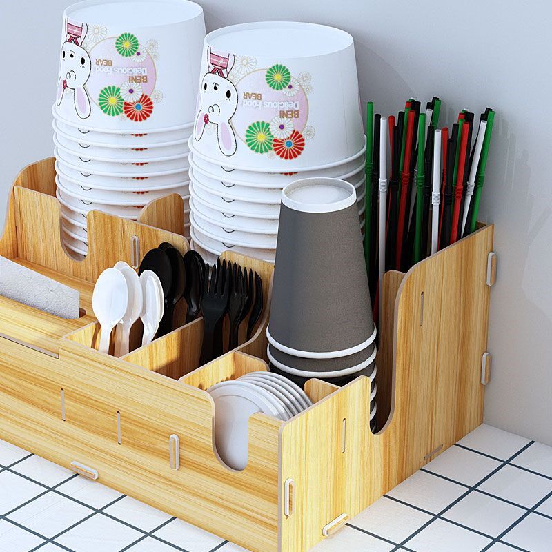 杯架摆摊一次性碗盖收纳架奶茶店摊位收纳盒商用吧台饮料杯分杯器