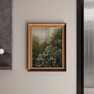 以琳画框宽边棕色仿木纹A4水彩油画素描作品相框空框自装中古色