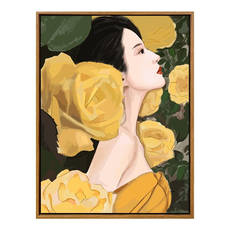 玫瑰的故事数字油画diy填充手绘丙烯油彩画高级感U手工填色装饰画