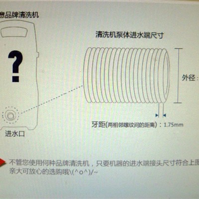 白马S1S2S3配件亿力高压清洗机洗车机280过滤网进水口/380/55/58