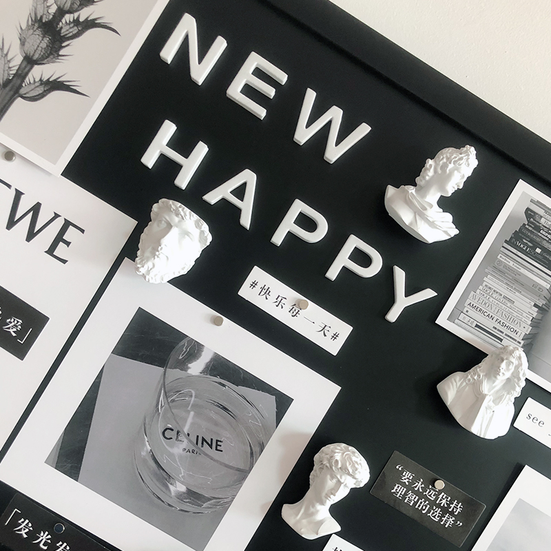 YOPO创意复古电表箱覆盖留言板翻盖款金K属黑板磁吸展示壁饰免打