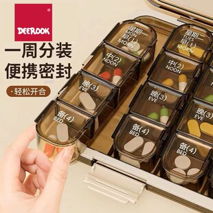 药盒便携式分装一个月一s周七天早中晚分类迷你医用型大药品分装