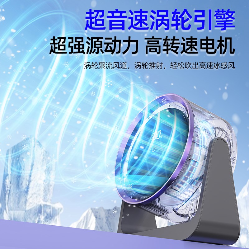 2025新款小风扇桌面电风扇小型家用静音办公室桌面上usb充F电迷你