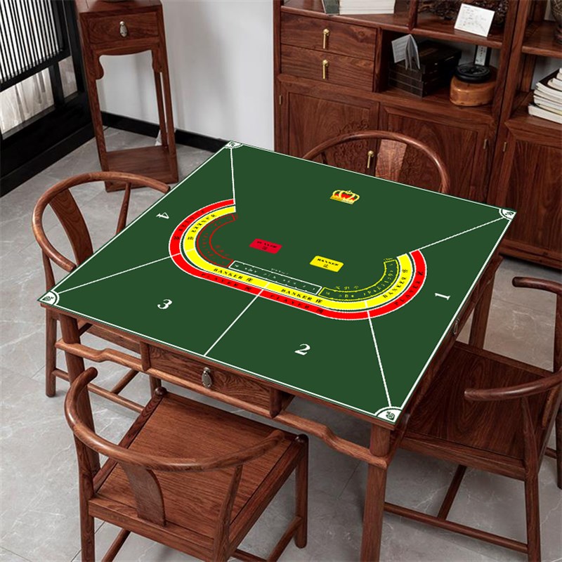 德州扑克硅胶g皮革桌垫棋牌室麻将桌桌布方形防水防油免洗桌游台