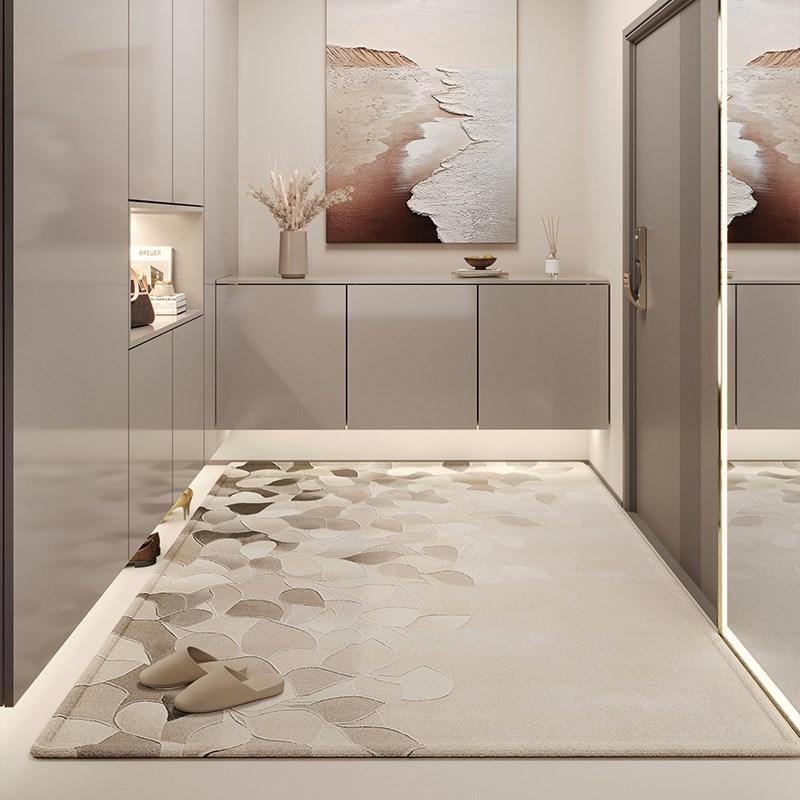 大门口进门地垫入户门家用耐脏除尘玄关轻奢高级感地毯室内可裁剪